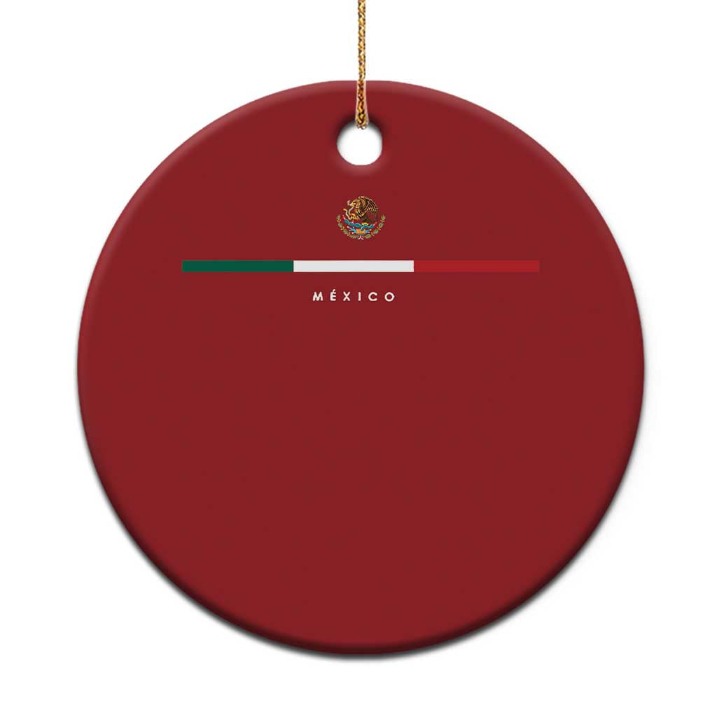 Mexico Pride Christmas Ornament Mexican Flag Independence Day Hispanic Heritage Minimalism - Wonder Print Shop