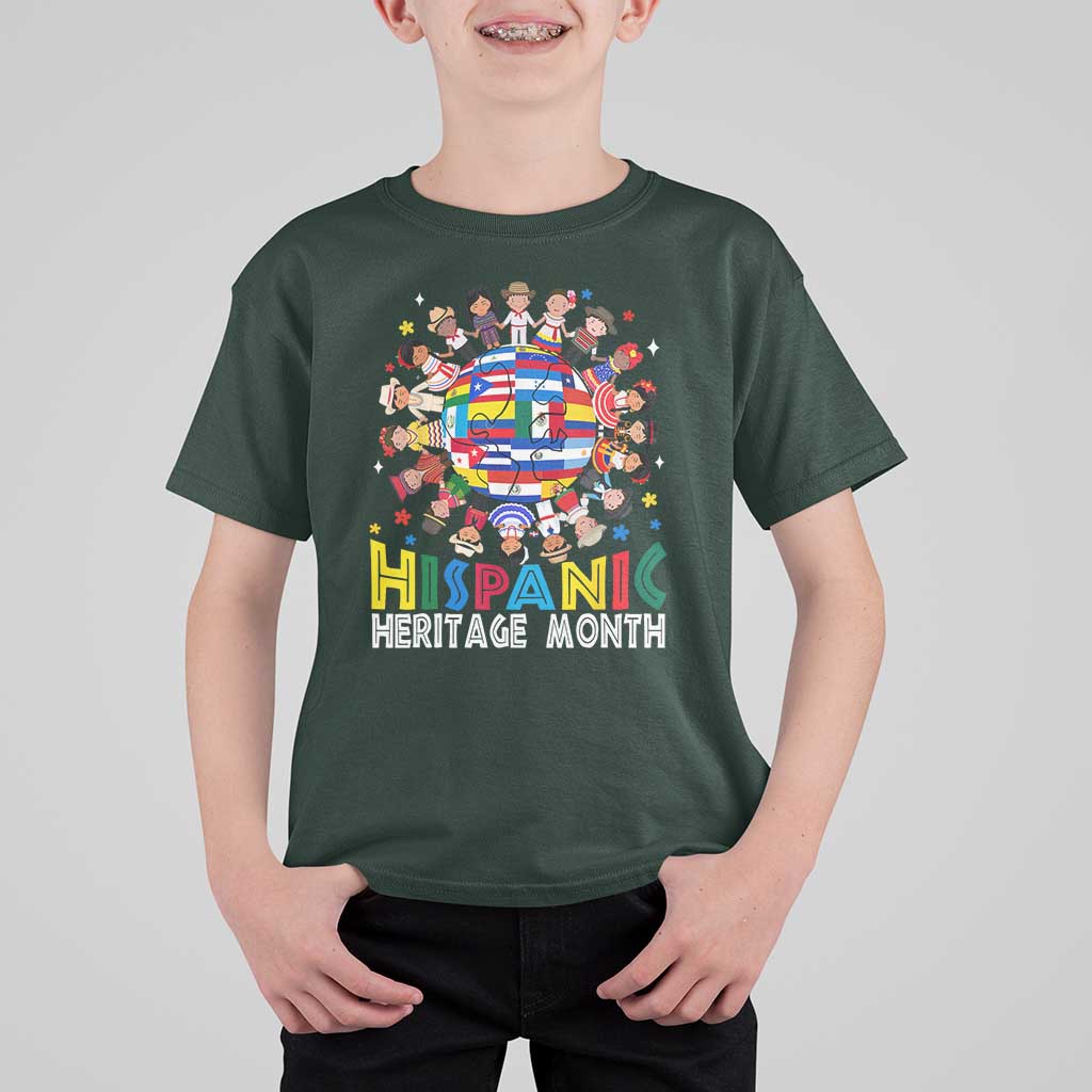 Hispanic Heritage Month T Shirt For Kid Herencia Hispana Celebration Hispanic Americans - Wonder Print Shop