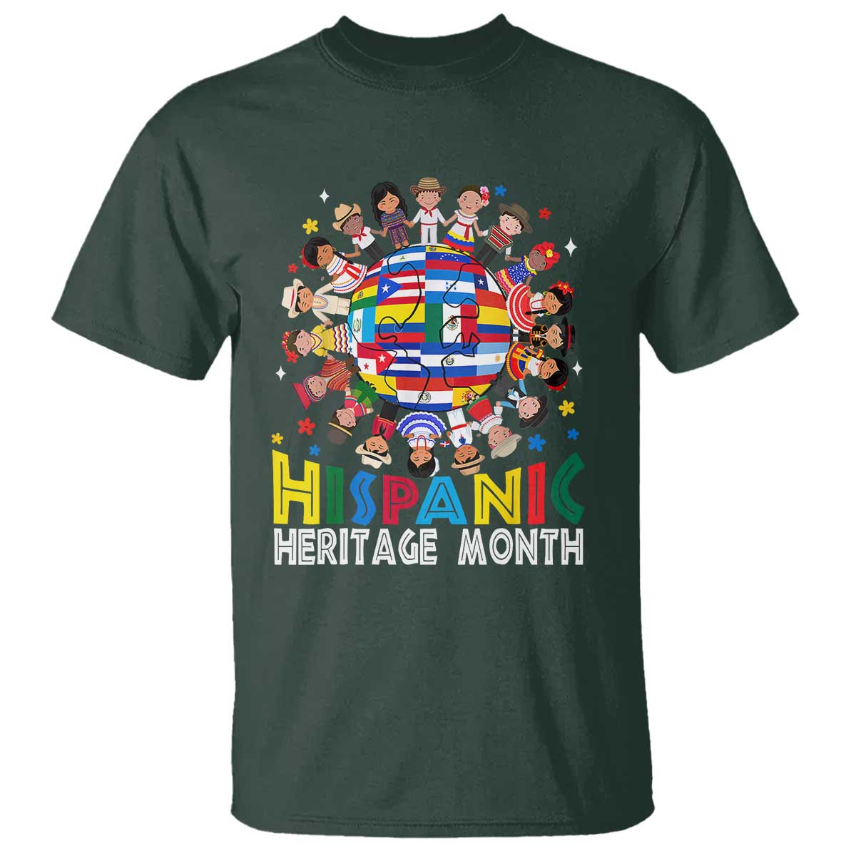 Hispanic Heritage Month T Shirt Herencia Hispana Celebration Hispanic Americans - Wonder Print Shop