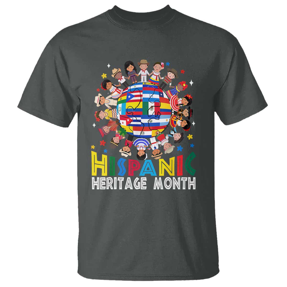 Hispanic Heritage Month T Shirt Herencia Hispana Celebration Hispanic Americans - Wonder Print Shop