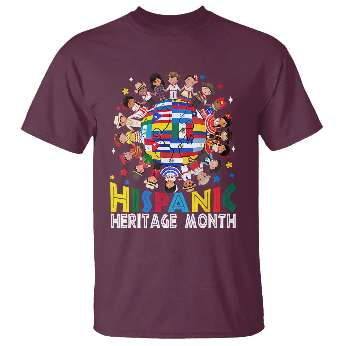 Hispanic Heritage Month T Shirt Herencia Hispana Celebration Hispanic Americans - Wonder Print Shop