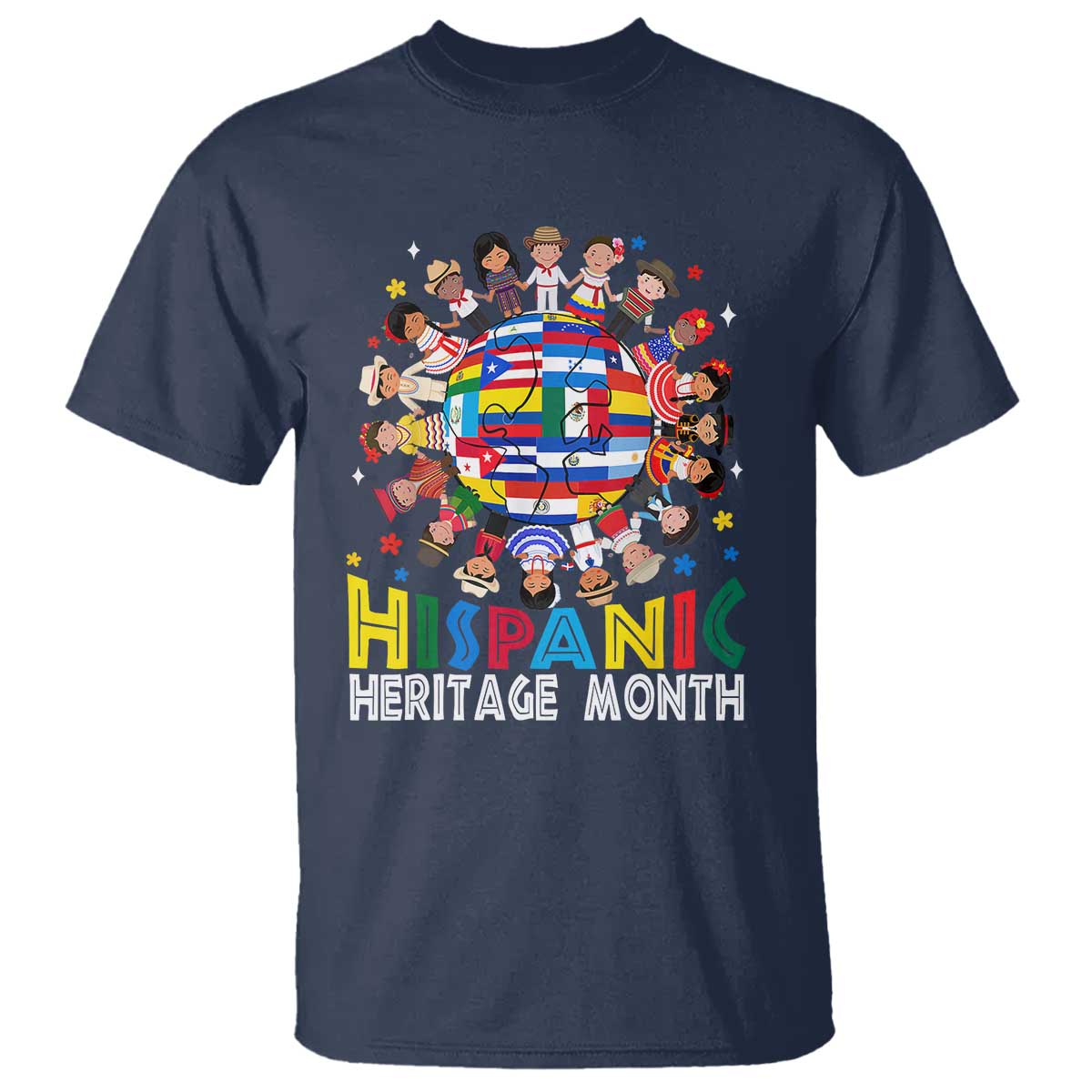 Hispanic Heritage Month T Shirt Herencia Hispana Celebration Hispanic Americans - Wonder Print Shop