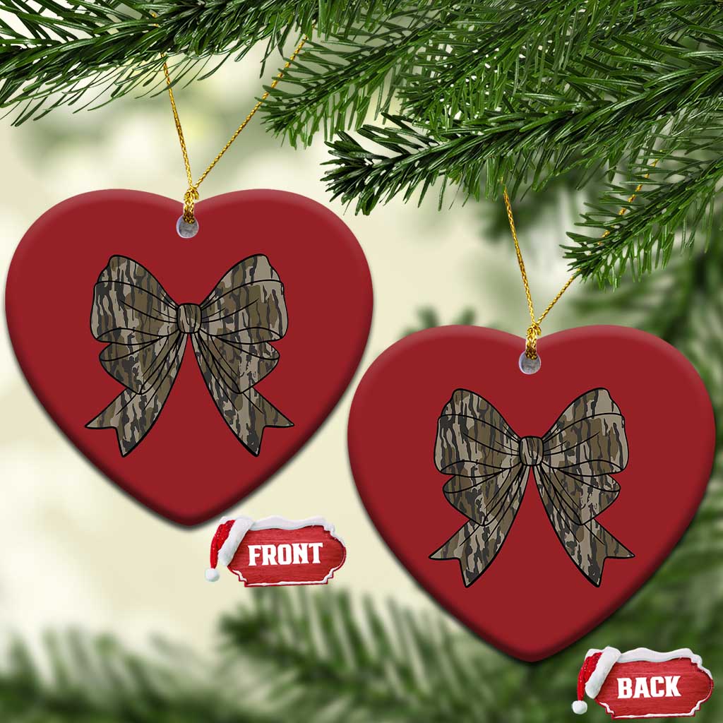 Camo Coquette Bow Duck Hunting Christmas Ornament Retro Camouflage - Wonder Print Shop