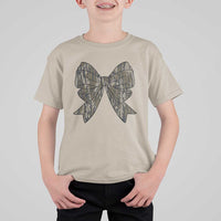 Camo Coquette Bow Duck Hunting T Shirt For Kid Retro Camouflage - Wonder Print Shop