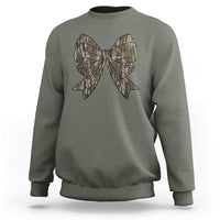 Camo Coquette Bow Duck Hunting Sweatshirt Retro Camouflage - Wonder Print Shop