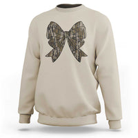 Camo Coquette Bow Duck Hunting Sweatshirt Retro Camouflage - Wonder Print Shop