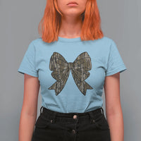 Camo Coquette Bow Duck Hunting T Shirt For Women Retro Camouflage - Wonder Print Shop
