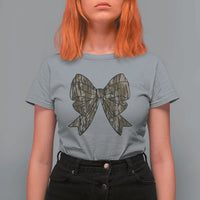 Camo Coquette Bow Duck Hunting T Shirt For Women Retro Camouflage - Wonder Print Shop