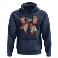 Coquette Bow Pumpkin American Football Hoodie Retro Thanksgiving Autumn Vibe - Wonder Print Shop
