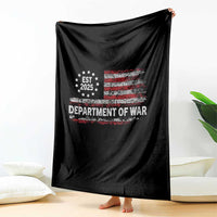Department of War Est 2025 Throw Blanket Patriotic Military Vintage Grunge American Flag - Wonder Print Shop