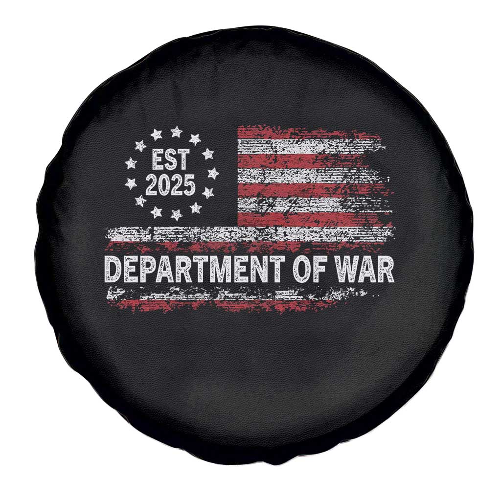 Department of War Est 2025 Spare Tire Cover Patriotic Military Vintage Grunge American Flag - Wonder Print Shop