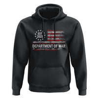 Department of War Est 2025 Hoodie Patriotic Military Vintage Grunge American Flag - Wonder Print Shop