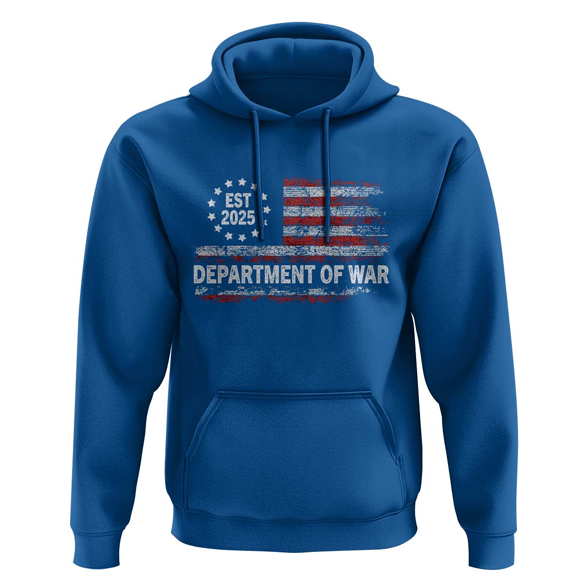 Department of War Est 2025 Hoodie Patriotic Military Vintage Grunge American Flag - Wonder Print Shop
