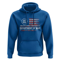 Department of War Est 2025 Hoodie Patriotic Military Vintage Grunge American Flag - Wonder Print Shop