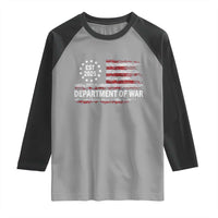 Department of War Est 2025 Raglan Shirt Patriotic Military Vintage Grunge American Flag - Wonder Print Shop