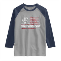 Department of War Est 2025 Raglan Shirt Patriotic Military Vintage Grunge American Flag - Wonder Print Shop