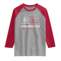 Department of War Est 2025 Raglan Shirt Patriotic Military Vintage Grunge American Flag - Wonder Print Shop
