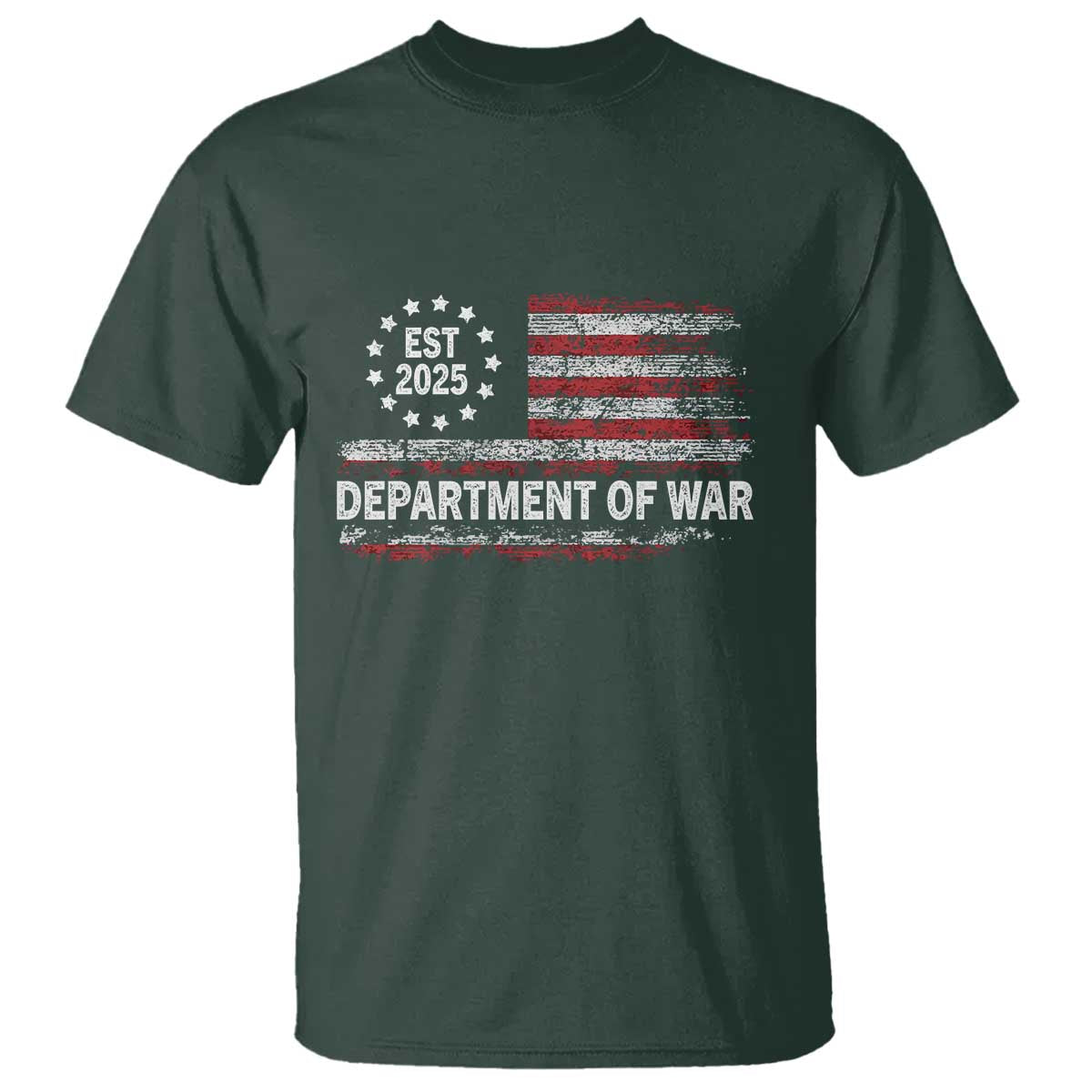 Department of War Est 2025 T Shirt Patriotic Military Vintage Grunge American Flag - Wonder Print Shop