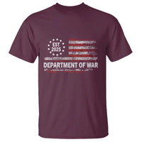 Department of War Est 2025 T Shirt Patriotic Military Vintage Grunge American Flag - Wonder Print Shop