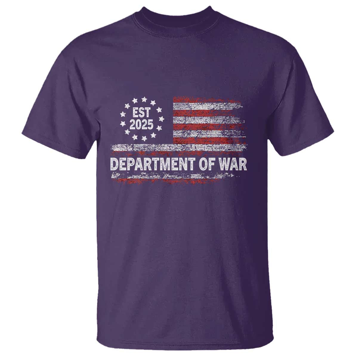 Department of War Est 2025 T Shirt Patriotic Military Vintage Grunge American Flag - Wonder Print Shop