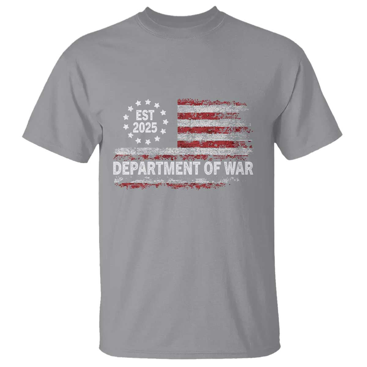 Department of War Est 2025 T Shirt Patriotic Military Vintage Grunge American Flag - Wonder Print Shop