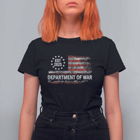 Department of War Est 2025 T Shirt For Women Patriotic Military Vintage Grunge American Flag - Wonder Print Shop