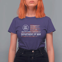 Department of War Est 2025 T Shirt For Women Patriotic Military Vintage Grunge American Flag - Wonder Print Shop