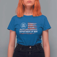 Department of War Est 2025 T Shirt For Women Patriotic Military Vintage Grunge American Flag - Wonder Print Shop