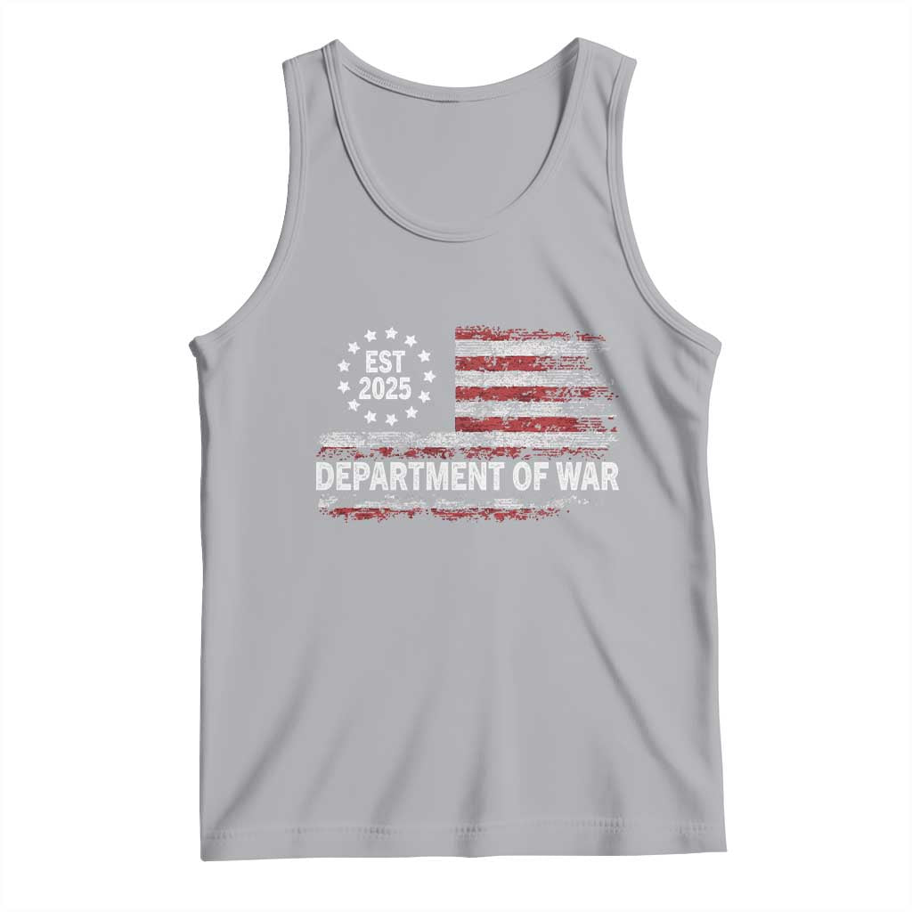 Department of War Est 2025 Tank Top Patriotic Military Vintage Grunge American Flag - Wonder Print Shop
