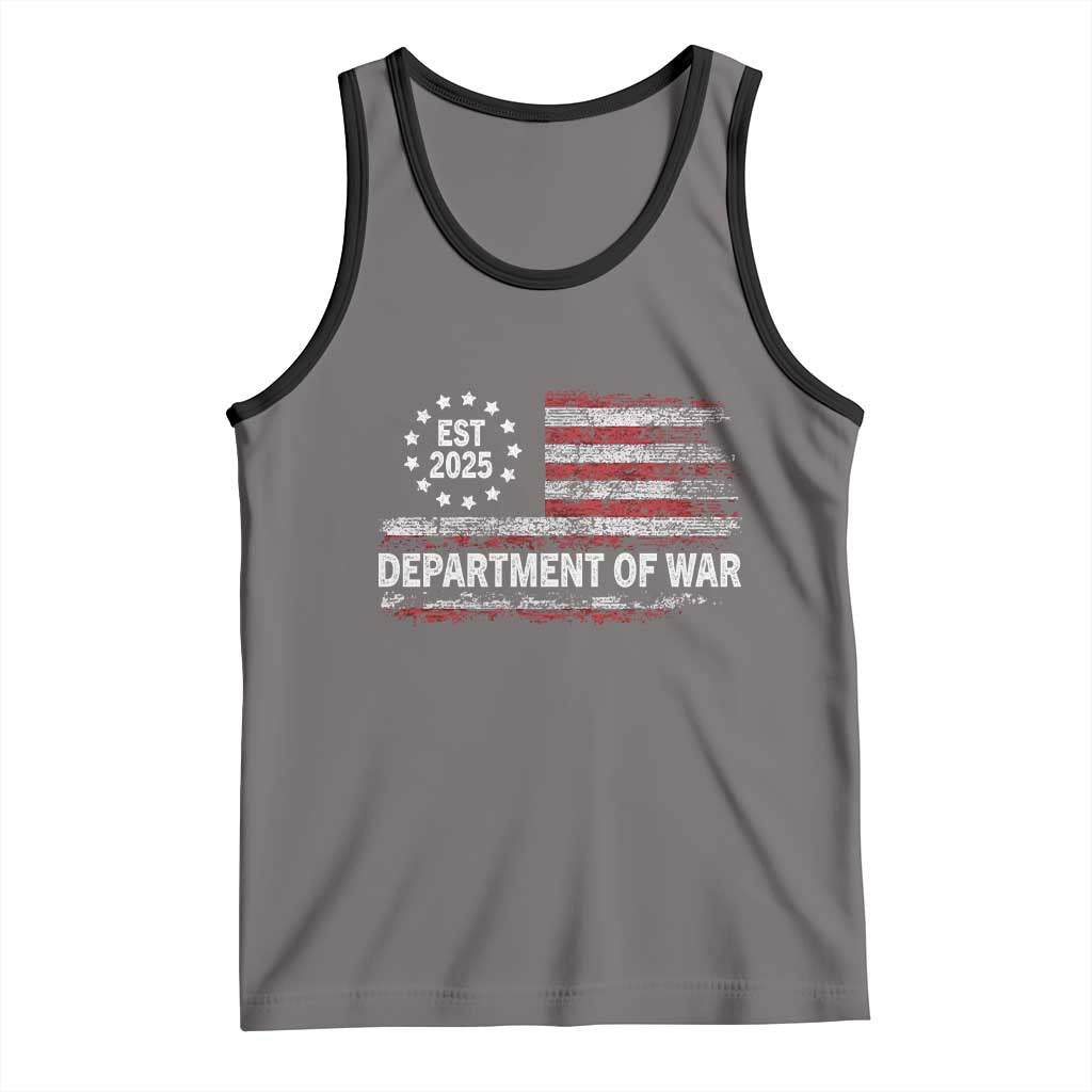 Department of War Est 2025 Tank Top Patriotic Military Vintage Grunge American Flag - Wonder Print Shop