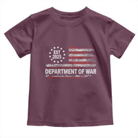 Department of War Est 2025 Toddler T Shirt Patriotic Military Vintage Grunge American Flag - Wonder Print Shop