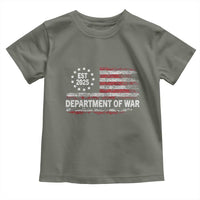 Department of War Est 2025 Toddler T Shirt Patriotic Military Vintage Grunge American Flag - Wonder Print Shop