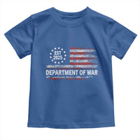 Department of War Est 2025 Toddler T Shirt Patriotic Military Vintage Grunge American Flag - Wonder Print Shop