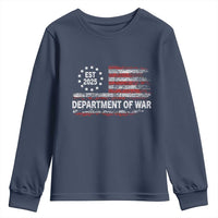 Department of War Est 2025 Youth Sweatshirt Patriotic Military Vintage Grunge American Flag - Wonder Print Shop
