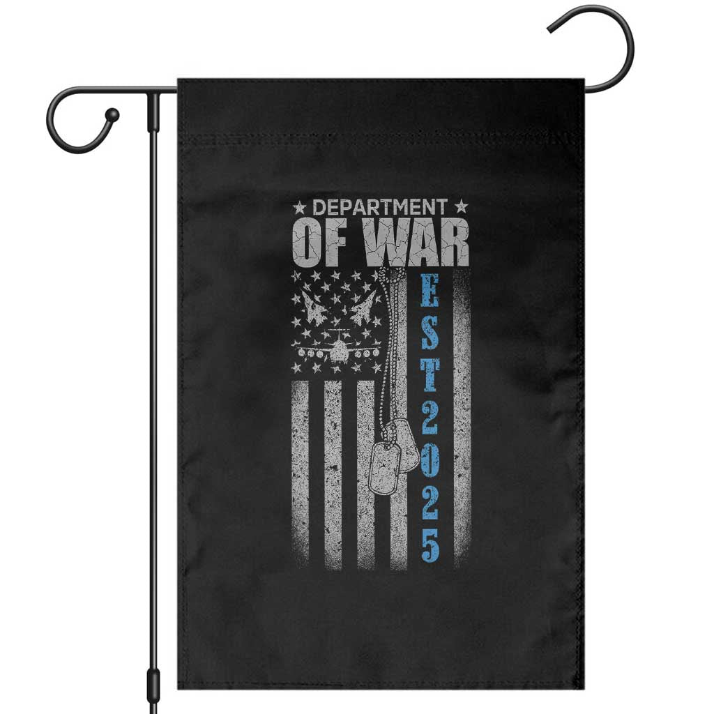 Department of War Est 2025 Garden Flag Military Patriotic Dog Tags American Flag - Wonder Print Shop