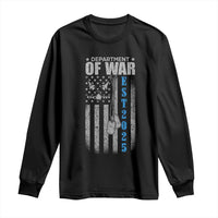 Department of War Est 2025 Long Sleeve Shirt Military Patriotic Dog Tags American Flag - Wonder Print Shop