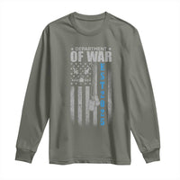 Department of War Est 2025 Long Sleeve Shirt Military Patriotic Dog Tags American Flag - Wonder Print Shop