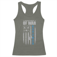 Department of War Est 2025 Racerback Tank Top Military Patriotic Dog Tags American Flag - Wonder Print Shop