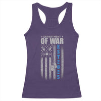 Department of War Est 2025 Racerback Tank Top Military Patriotic Dog Tags American Flag - Wonder Print Shop