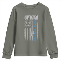 Department of War Est 2025 Youth Sweatshirt Military Patriotic Dog Tags American Flag - Wonder Print Shop