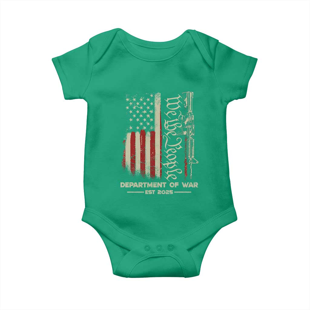 Department of War Est 2025 Baby Onesie We The People Rifle American Flag Patriotic 2A Statement - Wonder Print Shop