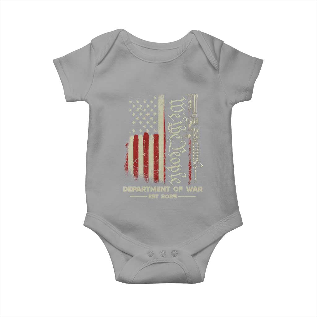 Department of War Est 2025 Baby Onesie We The People Rifle American Flag Patriotic 2A Statement - Wonder Print Shop