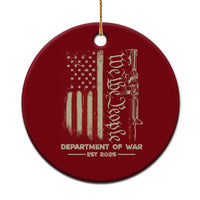 Department of War Est 2025 Ceramic Ornament We The People Rifle American Flag Patriotic 2A Statement - Wonder Print Shop