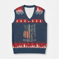 Department of War Est 2025 V-Neck Knit Sweater Vest We The People Rifle American Flag Patriotic 2A Statement - Wonder Print Shop
