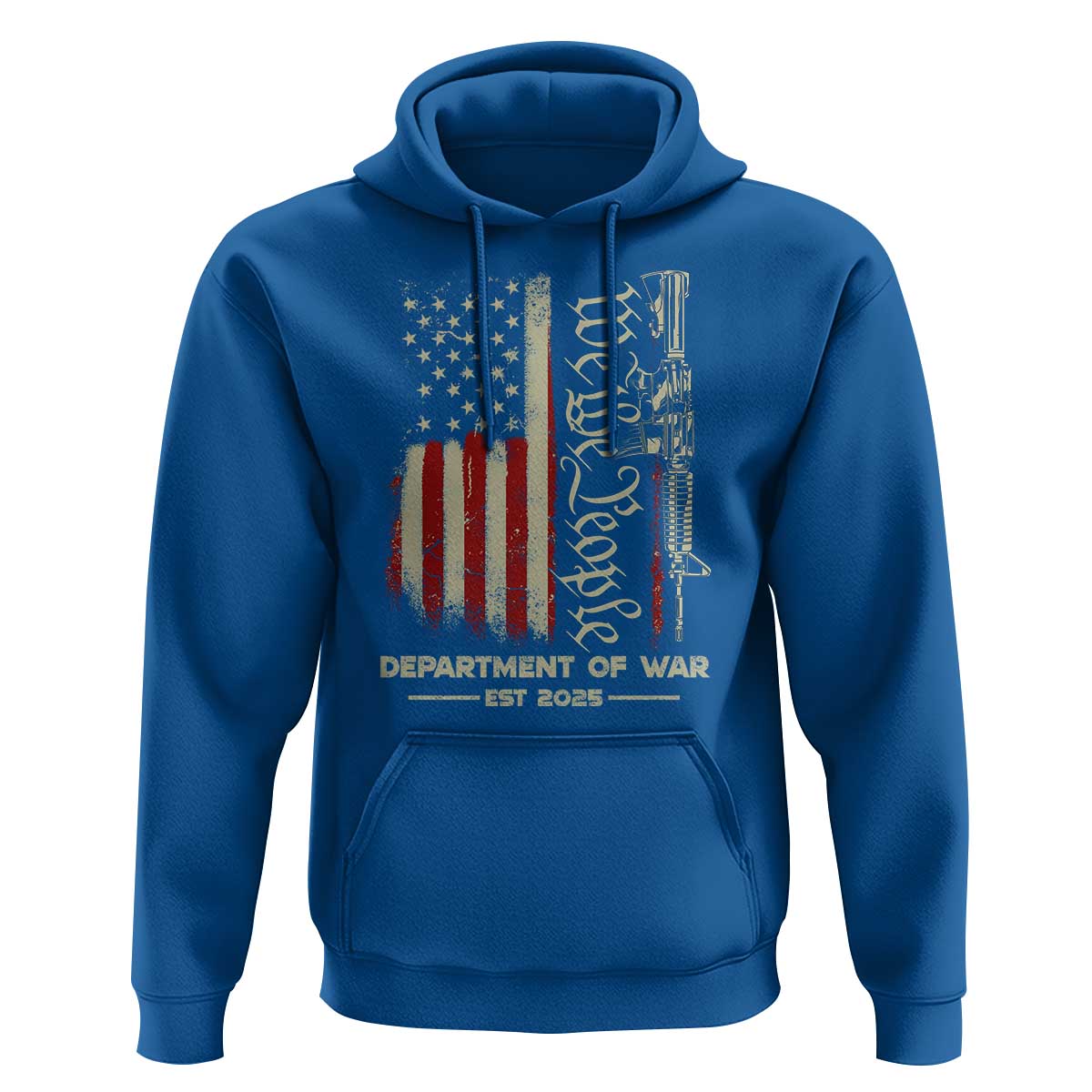 Department of War Est 2025 Hoodie We The People Rifle American Flag Patriotic 2A Statement - Wonder Print Shop