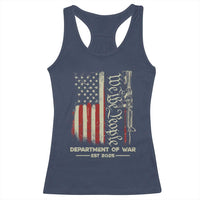 Department of War Est 2025 Racerback Tank Top We The People Rifle American Flag Patriotic 2A Statement - Wonder Print Shop