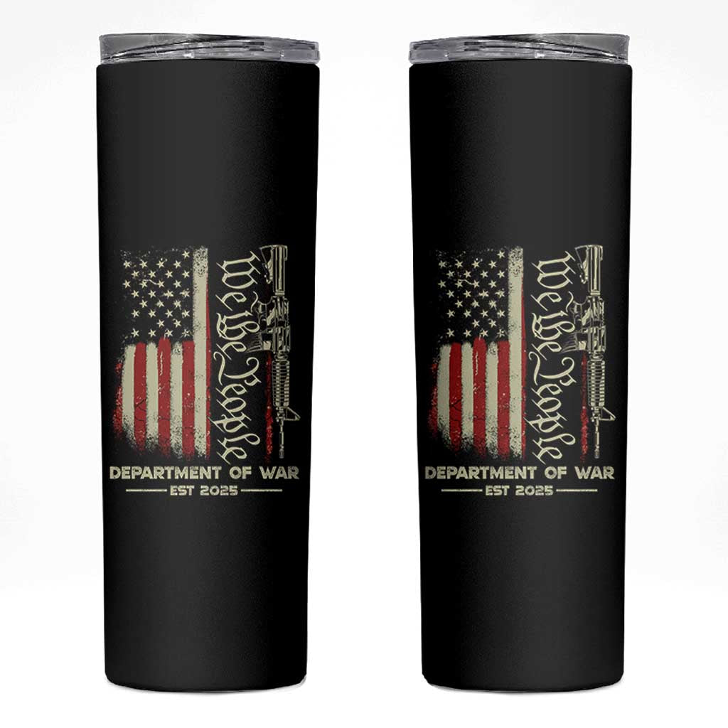 Department of War Est 2025 Skinny Tumbler We The People Rifle American Flag Patriotic 2A Statement - Wonder Print Shop