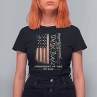 Department of War Est 2025 T Shirt For Women We The People Rifle American Flag Patriotic 2A Statement - Wonder Print Shop