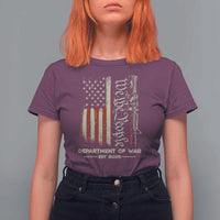 Department of War Est 2025 T Shirt For Women We The People Rifle American Flag Patriotic 2A Statement - Wonder Print Shop