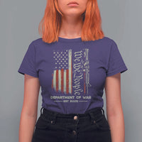 Department of War Est 2025 T Shirt For Women We The People Rifle American Flag Patriotic 2A Statement - Wonder Print Shop